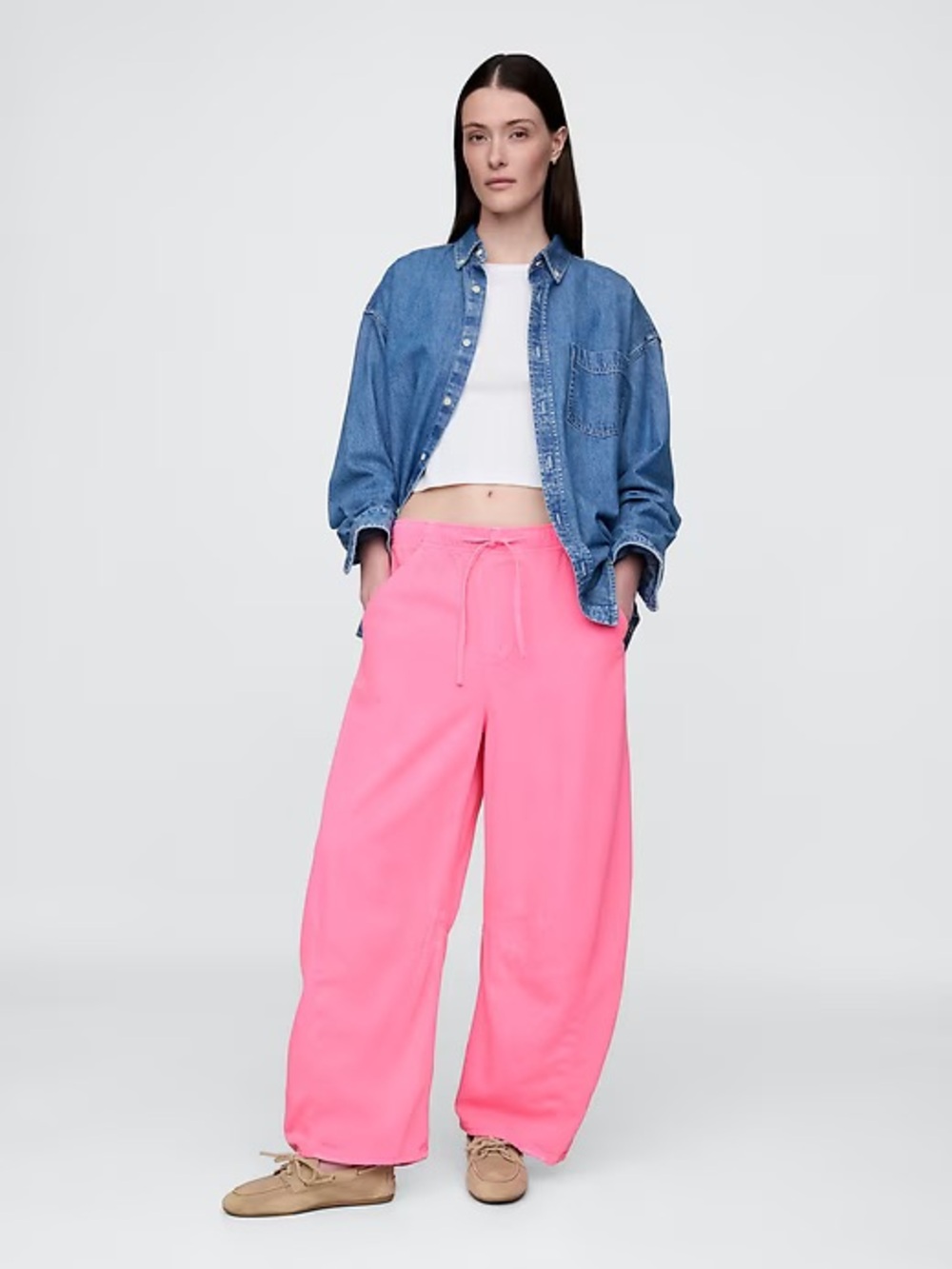 GAP Pink Horseshoe Barrel Pants